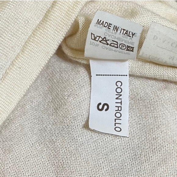 Brunello Cucinelli Cashmere Silk Cream Boatneck Lightweight Sweater - Picture 5 of 6